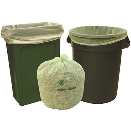 Natur-Bag 39 gal. Compostable Trash Bags, 35 in. x 44 in., 1.0 MIL, Green, 100PK NT1025-X-00013